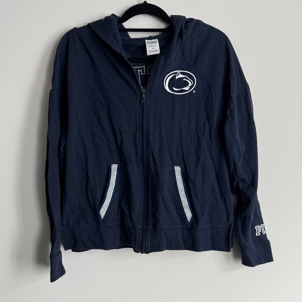 PINK Victoria's Secret Penn State Zip-Up Hoodie Size M